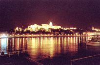 Danube and Castle at night