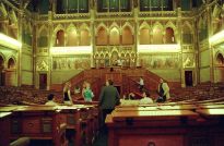 Professor Rapcsák shows us the chamber of the former House of Lords