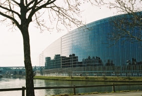Picture of the European Parliament building in Strasbourg