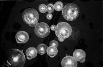 Chandelier in the bar (damaged negative)
