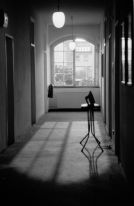 Third floor corridor at sunrise