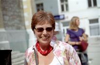 Dr Hofer outside the Roman Catholic cathedral