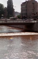 Reflections in the river from the Inat Koca restaurant