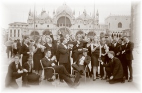 Sepia picture outside Basilica di San Marco