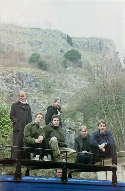 Group photo at the bus