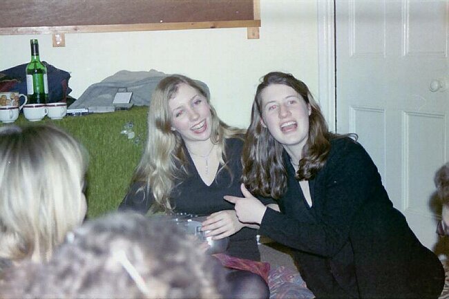 Tara & Helen very attached to the stereo
