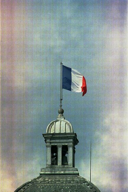 The flag on the Palais de Luxembourg