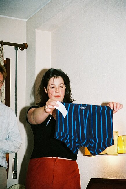 02:19 Helen with Chester's pants