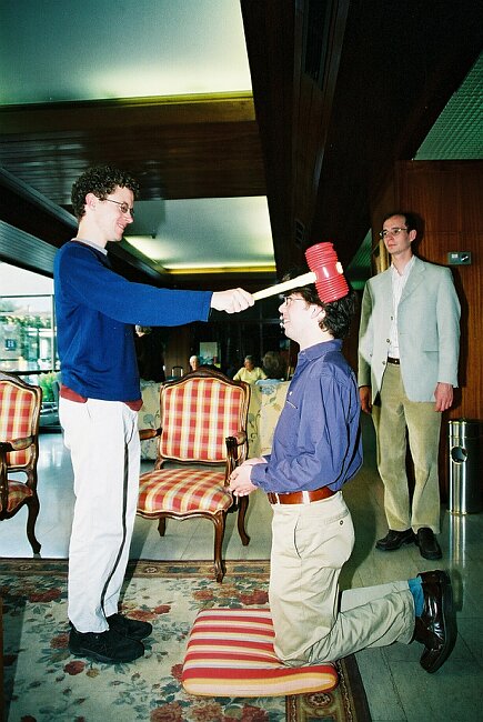 Tues 09:23 Andrew receives kingship lessons from Ian