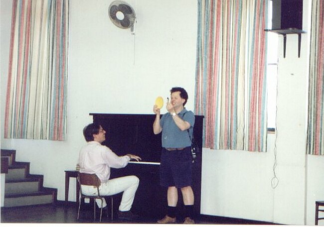 Stephen is very silly while Ollie plays English Country Garden