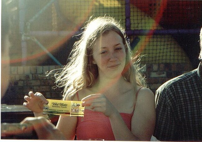 Helen derives great amusment from the hand-wiping towel thing