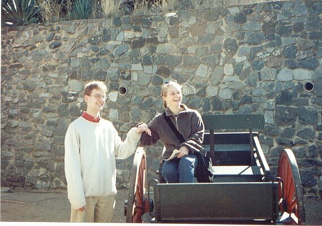 Alastair and Kate attempt to look Victorian