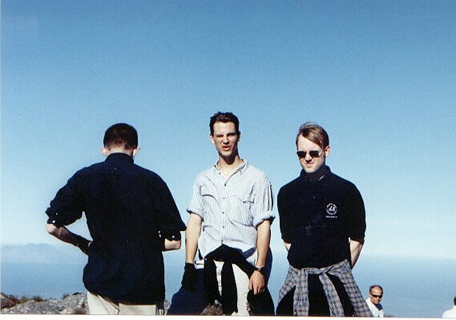 Mad people at the summit of the mountain