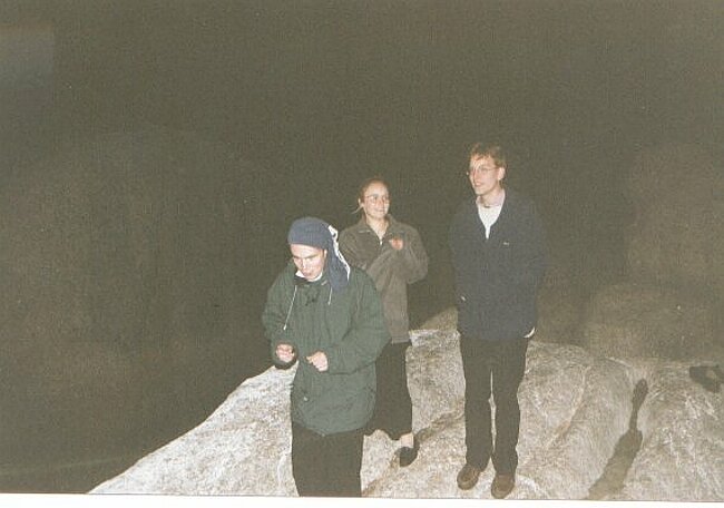 Pete demonstrates the latest in surf fashion