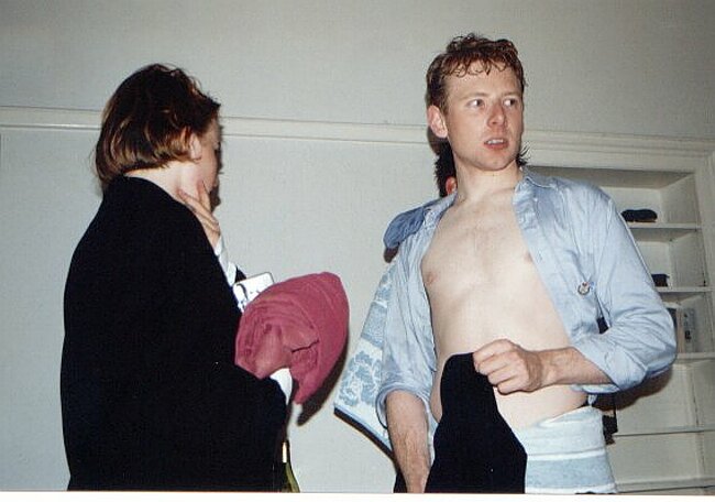 Luke after swimming with penguins