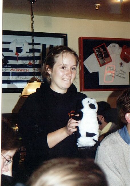 Kate with Susie's penguin Faff