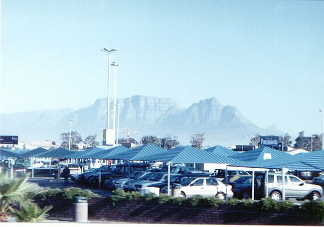 Airport towards Table Mountain (excuse blue tint from window!)