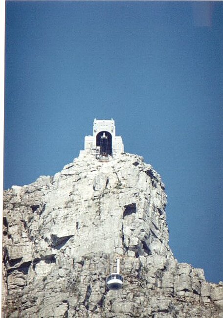 The view to the top station from the bottom one